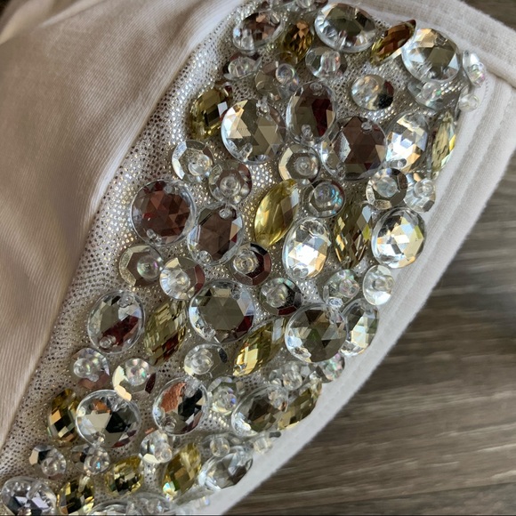 WHITE VEVE BIKINI WITH MULTICOLOR RHINESTONES - Picture 3 of 8